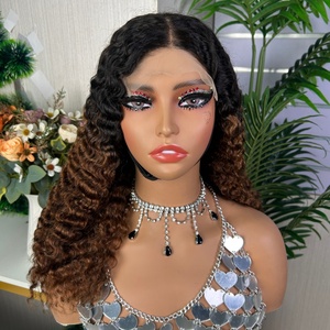 For Burmese Virgin Hair 16inch 3years Hair Weaving Super Double Drown 5x5 Lace Closure <b>Wigs</b> Factory Price - Product Image 6