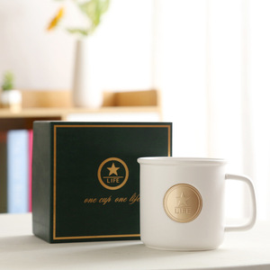 Tazza da <span class=keywords><strong>Caffè</strong></span> in Ceramica Personalizzata con LOGO, Stile Retrò di Lusso, Stampa con <span class=keywords><strong>Lettere</strong></span>, Colore Unico, Promozione per Regalo di Natale - Product Image 3