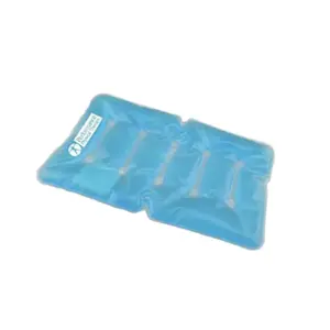 便当盒定制标志蓝色无毒果冻冰胶袋，可重复使用的医用凝胶冰袋