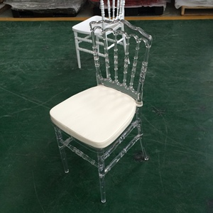 Chaises à empiler en résine, pièces en acrylique, transparentes, avec coussins, pour événement, mariage, fête, <span class=keywords><strong>location</strong></span>, hôtel - Product Image 4