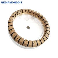 Meule diamantée segmentée complète 130mm/150mm à dents pleines pour machine à bords droits du verre