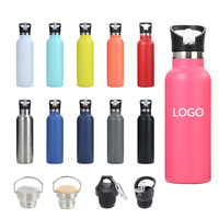 Meilleure vente Bouteille d'eau écologique en acier inoxydable isolée sous vide de 1 litre avec couvercle à poignée sport pour voyage et eau bouillante