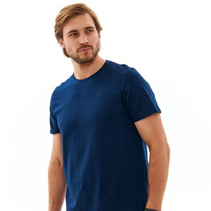 Camiseta Básica de Jersey 100% Algodón para Hombre, Cuello Redondo, Transpirable, Cómoda, Ligera, Venta al Por Mayor Directa de Fábrica - Product Image 1