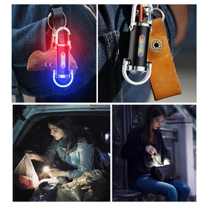 Nhỏ gọn 300 lumen Keychain đèn pin có thể sạc lại EDC <span class=keywords><strong>Pocket</strong></span> <span class=keywords><strong>Torch</strong></span> 14500 pin Keyring Quà tặng khuyến mãi đèn pin - Product Image 2