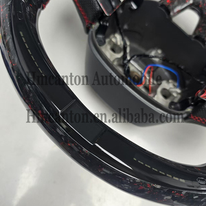 Volante Deportivo de Fibra de Carbono Forjado con Cuero Perforado para Dodge Challenger SRT - Product Image 3