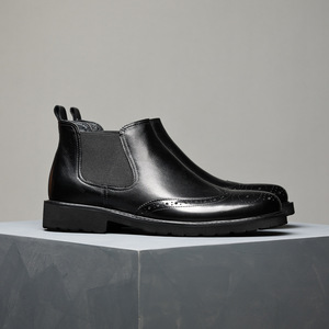 Zapatos de Hombre de Cuero Genuino de Primera Capa con Borde Abierto y Detalles de Perlas, Estilo Británico de Tres Secciones, Formales de Negocios, Personalizados y Nuevos - Product Image 2