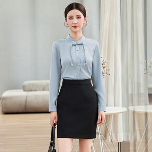 Chemise de travail pour femme de haute qualité, couleur unie, mode bureau, formelle, vente en gros, hôtel, chemise basique - Product Image 6