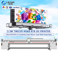 LETOP 5.3M Plotter Impresora de Inyección de Tinta Digital Rollo a Rollo para Pancartas, Impresora UV de Gran Formato
