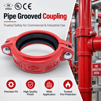 Raccords à joint de serrage pour tuyaux rainurés en fonte ductile et acier FM UL avec traitement de surface par peinture pour connexion de tuyaux en acier
