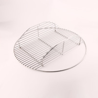 Vente en gros Grillage pour barbecue Filet rond amovible pour barbecue 30cm Maille portable pour barbecue extérieur en acier inoxydable facile à nettoyer