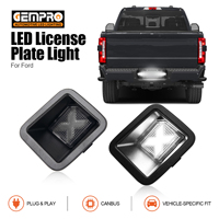 Lampu Plat Nomor LED Model X Transparan untuk Ford F250 F350 Pickup Truck 2017-2019, 2 Buah