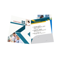Carpeta de Manila Personalizada con Logotipo, Tamaño A4/A5, Dos Bolsillos, Material de Oficina, con Papel de Presentación en Relieve para Negocios y Escuela
