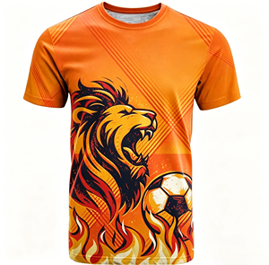 T-shirt col rond imprimé pour homme, maillot de supporter de football essentiel pour la Coupe du Monde 2026 des Pays-Bas, haute qualité, maille respirante 100 % polyester - Product Image 5