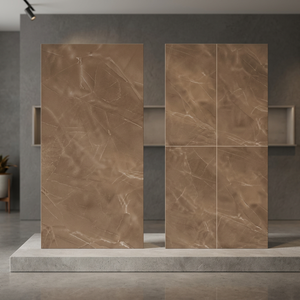 Losas de porcelana con aspecto de mármol artificial de 1200x2400 mm, color negro brillante, para paredes y suelos interiores modernos, piedra sinterizada con aspecto de mármol. - Product Image 4