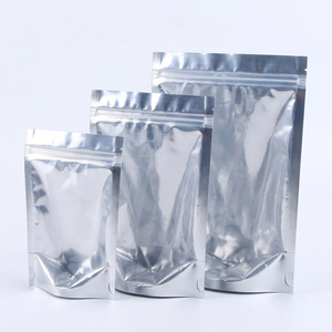 Sac en Mylar personnalisé de qualité alimentaire, résistant à l'humidité, avec fermeture éclair transparente sur le devant, sac plat en plastique PE pour bonbons et en-cas - Product Image 2