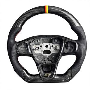 พวงมาลัยกีฬาคาร์บอนไฟเบอร์แท้แบบกำหนดเองสำหรับ <span class=keywords><strong>Ford</strong></span> Focus Fiesta <span class=keywords><strong>MK3</strong></span> พร้อมตกแต่งหนัง สำหรับรุ่น EcoBoost GT/Shelby GT350 - Product Image 1