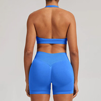 Ensemble de yoga sans couture ultra-extensible pour femme, tenue de sport moulante, séchage rapide, dos nu, respirante, pour la course et le fitness