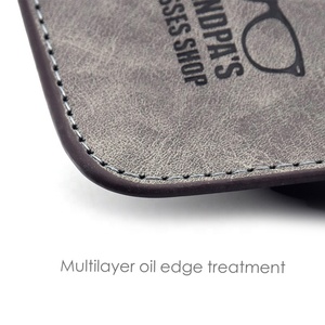 Estuche Personalizable para Gafas de Sol, Diseño Clásico en Cuero PU Suave, Funda Portátil Retro para Lentes, Resistente a la Abrasión, para Presbicia - Product Image 5
