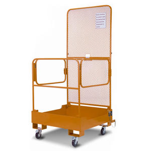 Cesta elevadora de acero para trabajo aéreo, plataforma de seguridad con rieles, hecha en Vietnam - Product Image 4