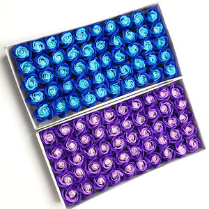 San valentino Bouquet che fa materiali fioraio fornisce decorazioni rosa colorata con tre colori sovrapposti a fiori di sapone - Product Image 5