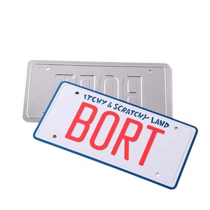 Plaque d'immatriculation de voiture personnalisée en aluminium gravée et embossée, souvenir européen - Product Image 2