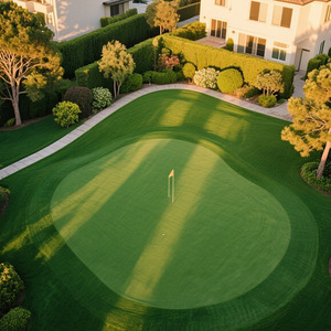 Cảnh quan bãi cỏ thành phố màu xanh lá cây cỏ Mat công viên giải trí sân tennis màu hồng Thảm trang trí ngoài trời Golf đầy màu sắc cỏ nhân tạo - Product Image 5