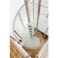Escalier en colimaçon d'occasion DAIYA à vendre avec garde-corps en acier et garde-corps en verre