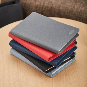 สมุดไดอารี่ A4แบบสเปนสุดหรูสำหรับใส่ประจำวันสีแทนกับวงแหวนวางแผนวงยืดหยุ่น5คลิปพลาสติกสีฟ้า2025 - Product Image 4