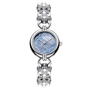 Reloj de Cuarzo para Mujer 2026 con Cadena de Perlas, Elegante Reloj de Lujo con Incrustaciones de Diamantes y Madreperla - Product Image 4