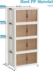 Almacenamiento Plegable Rectangular Transparente de Gran Capacidad, Apilable, de Doble Apertura, Resistente y Ecológico para el Hogar, Venta al por Mayor - Product Image 2