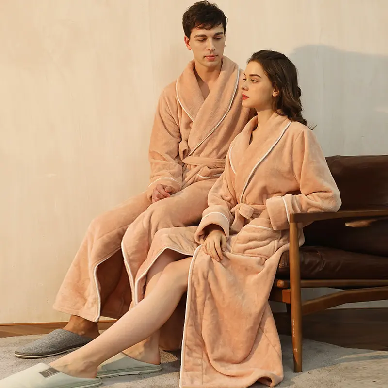 Feminino Bath Robes V-neck Ladies Sleepwear Soft Custom Logo Luxo Bath Robes SPA Robe Hotel vestido de noite das mulheres