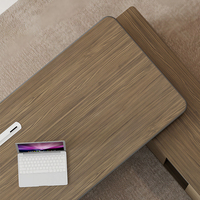 Ensemble de bureau et chaise en bois de luxe moderne haut de gamme, mobilier de bureau modulaire extensible avec éclairage pour PDG, directeur général, ou usage domestique