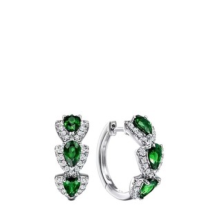 Blue Zircon Hoop <b>Earrings</b> Water Drop Shape Claw Setting Alloy Party Jewelry Women's Fashion <b>Earrings</b> - Product Image 5