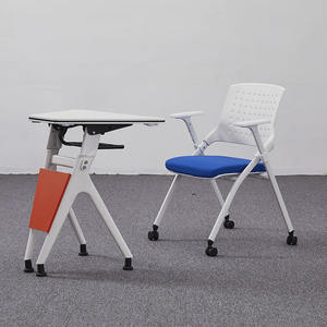 Table de travail en bois modulable pliante de style moderne bureau de classe convertible avec roues pour bureau à domicile école et <span class=keywords><strong>conférence</strong></span> fabriqué en chine - Product Image 6