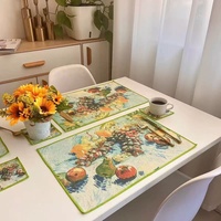 Sets de table personnalisés en gros, élégants, doux, lavables, avec logo, pour la décoration de la maison et des restaurants