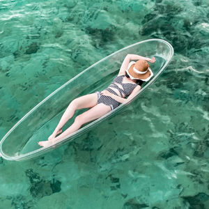 Magnifique kayak transparent en polycarbonate pour la photographie de voyage en plein air, canoë d'eau douce en bord de mer - Product Image 2