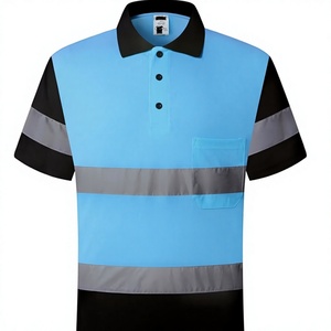 Ropa de Trabajo de Alta Visibilidad, Secado Rápido, Transpirable, Camiseta Suave con Detalles Reflectantes, Manga Corta, Panel de Contraste, Tejido Transpirable - Product Image 4