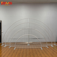 Support de toile de fond métallique semi-circulaire SMS, arche en forme d'éventail pour rideaux et draperies, idéal pour la décoration d'événements de mariage