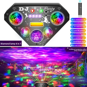 EU Diamond-style Mini <b>Magic</b>-ball Laser Stage Light 8-in-1 Lighting Effects Compact Projector 96 Patterns Ambiance KTV Bars UV - Product Image 2