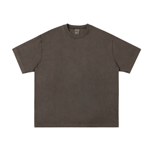 T-shirt en coton tricoté 100% lourd, coupe ajustée, imprimé sérigraphié, couleur unie, vente en gros - Product Image 5