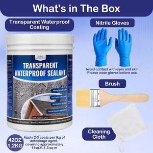 Modern Transparent <b>Waterproof</b> Coating Invisible <b>Waterproof</b> Sealant Eco-Friendly Durable Leak Repair Coating for Roof Wall Garden - Product Image 3
