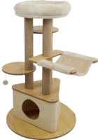Fabrik Großhandel Gute Qualität Cat Climbing Frame Tree Tower für Indoor Plüsch Cat Condo Kratz bäume Sitz stangen Cave Hammock