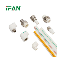 IFAN Vente en gros de raccords de tuyauterie PPR, coudes, tés, 20-110MM, matériaux de plomberie, raccords de tuyauterie PPR et machine