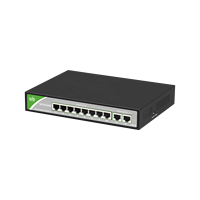 Fuente de alimentación de 10 puertos Gigabit PoE, interruptor inteligente digital de transferencia, fuente de alimentación conmutada con controlador led
