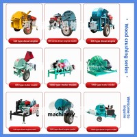 Déchiqueteuse mobile motorisée pour bois, petite, multifonctionnelle, pour copeaux de bordure, grande machine à broyer les branches, moteur à engrenages pour paille