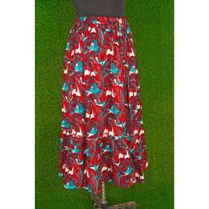 กระโปรงพิมพ์ลายบล็อกด้วยมือสุดหรู, กระโปรงผ้าฝ้ายสำหรับฤดูร้อน, กระโปรงลายดอกไม้, ชุดพื้นเมืองสำหรับผู้หญิง, กระโปรงแม็กซี่, ราคาขายส่งตามขนาดที่กำหนด - Product Image 4