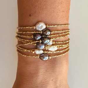 เครื่องประดับกึ่งชุบทองสำหรับฤดูหนาวไข่มุกน้ำจืดสร้อยข้อมือลูกปัดคริสตัลบำบัดเครื่องประดับแฟชั่นทำด้วยมือสำหรับทุกเพศ - Product Image 6