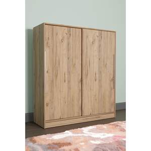 Armario Moderno Independiente de Pino con 11 Estantes y 2 Cajones, Diseño Deslizante para Espacios Estrechos, Dormitorios Pequeños, Plegable para Almacenamiento - Product Image 1