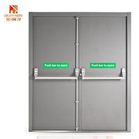 Portes Modernes Économiques pour Hôtels, Cinémas et Théâtres, 34DB, Cadre en Acier, Silencieuses, Double Isolation Acoustique, Métalliques avec Barre de Poussée, Finies