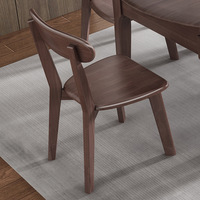 Table à manger en bois massif de noyer nordique, design carré moderne et simple, double usage, extensible pour appartements, restaurants, hôtels, foyers
